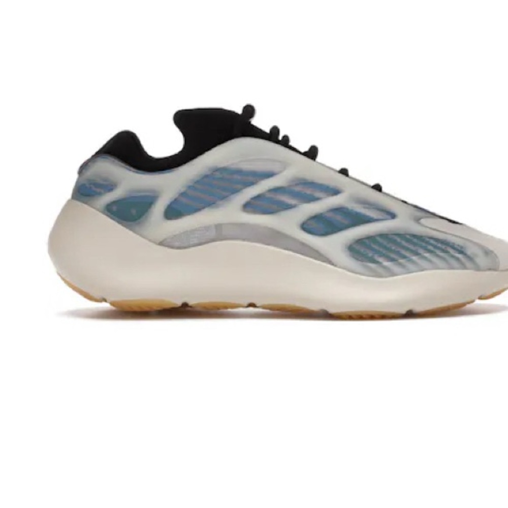 Futuristic Blue and White Sneakers